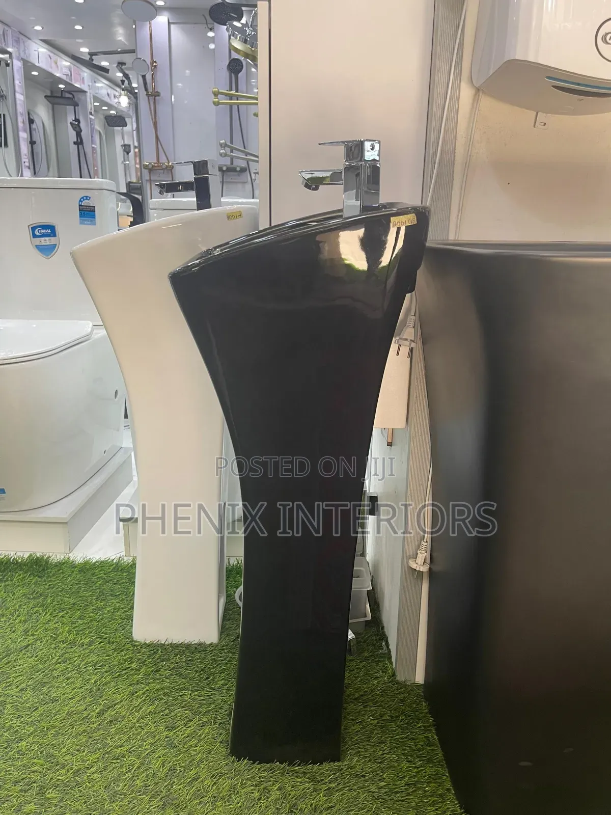 Free Standing Black Dining Wash Hand Basin