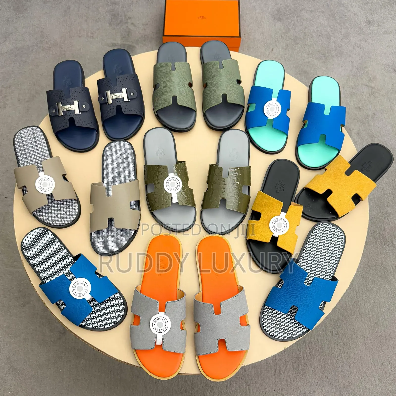 Hermes-Inspired Luxury Slides Collection