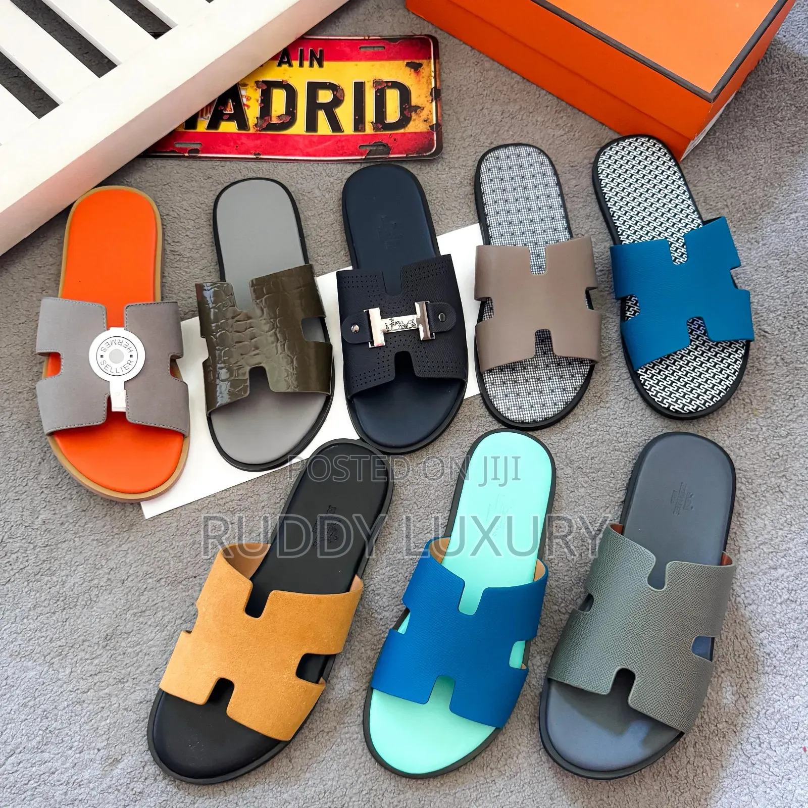 Hermes-Inspired Luxury Slides Collection