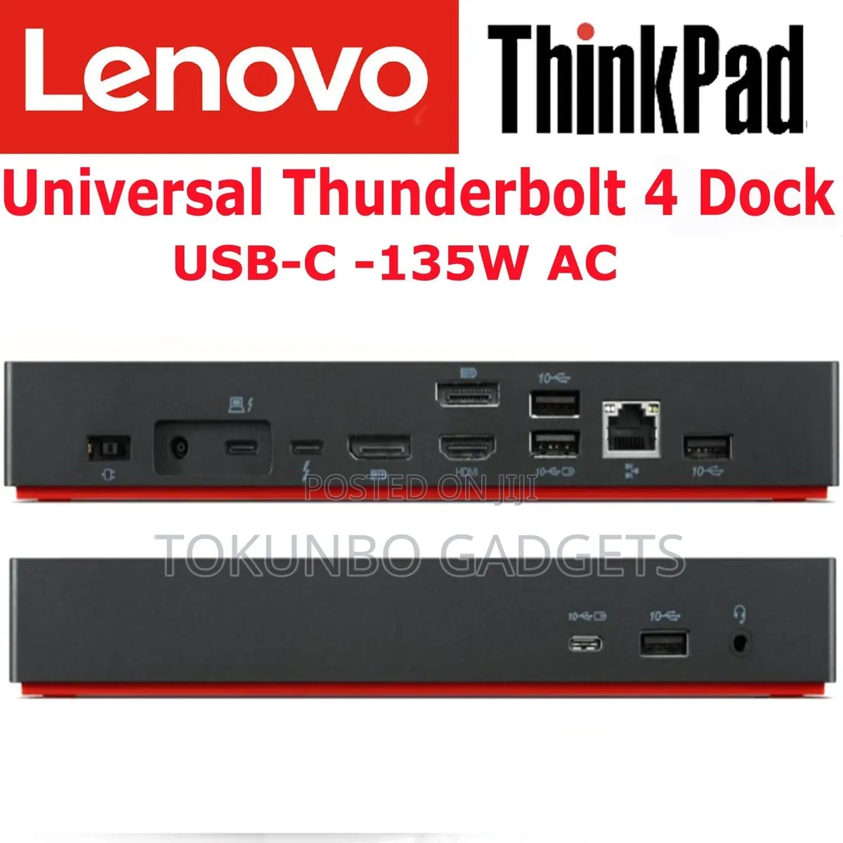 Lenovo Thinkpad Universal Thunderbolt 4 Dock Station With Accessories