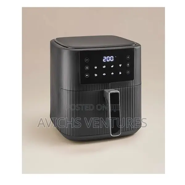 Black Textured 8 Litre Digital Air Fryer