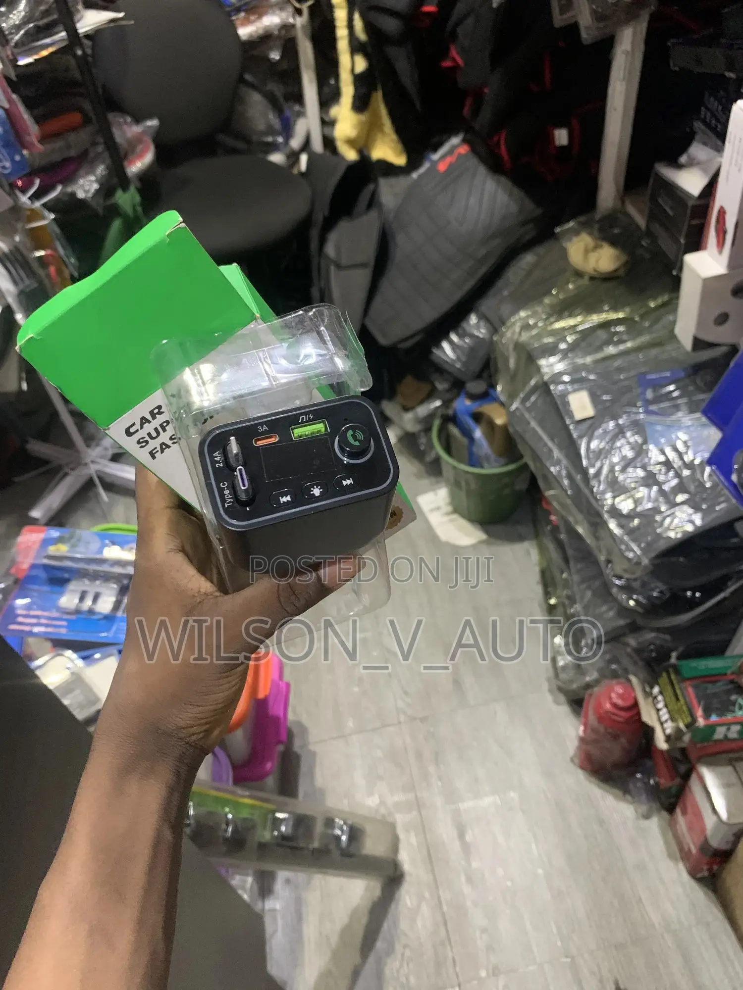 4 in 1 Super Fast Car Charger With Dual Cables Fm Transmitter