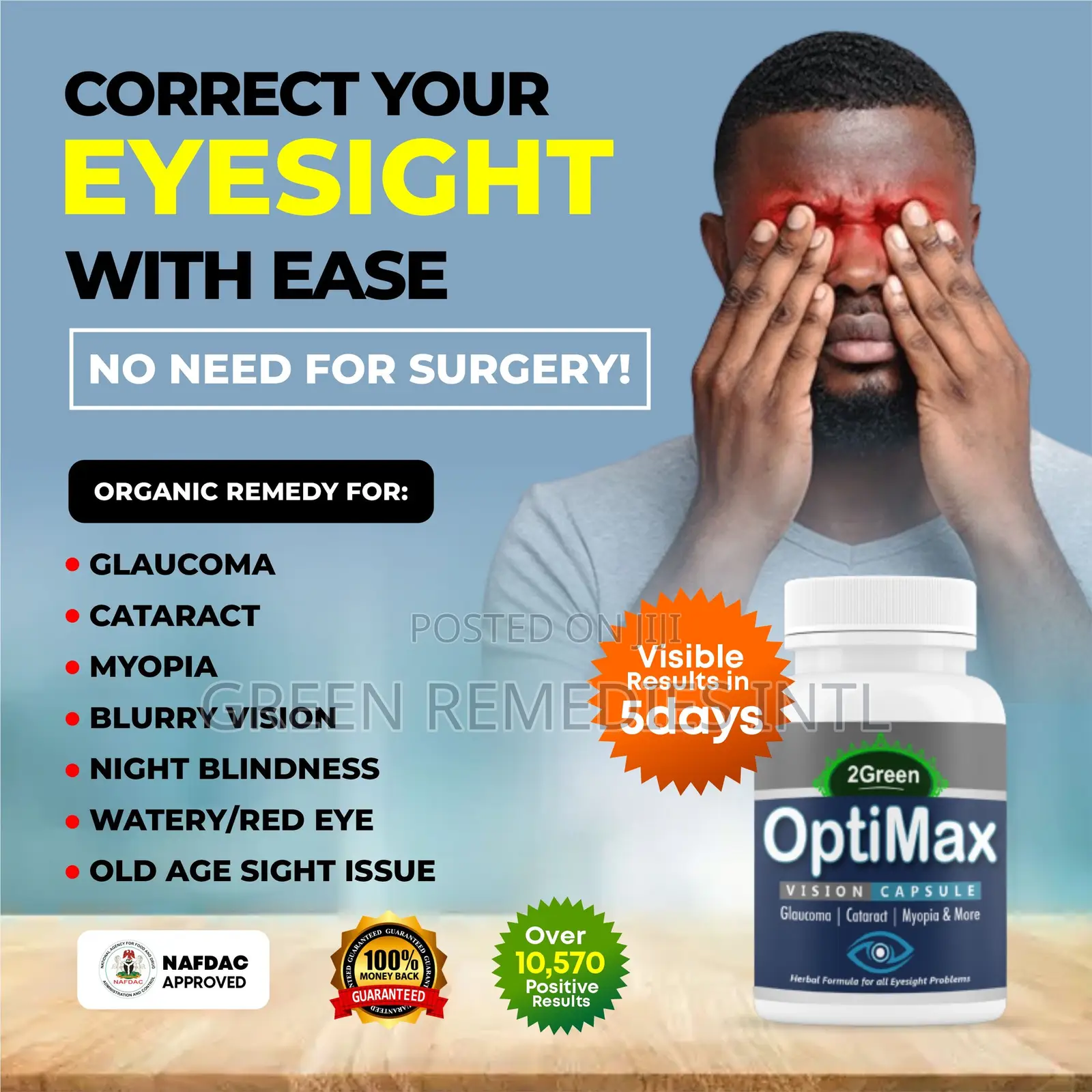Eye Problem or Difficulty in Reading Get Optimax Vision Capsules