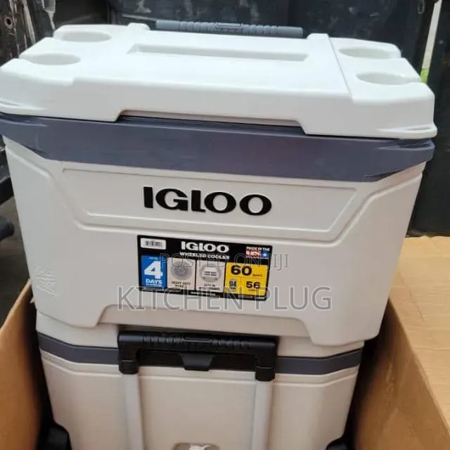 Igloo 60-quart Roller Cooler Designed For Keeping Drinks And Food.