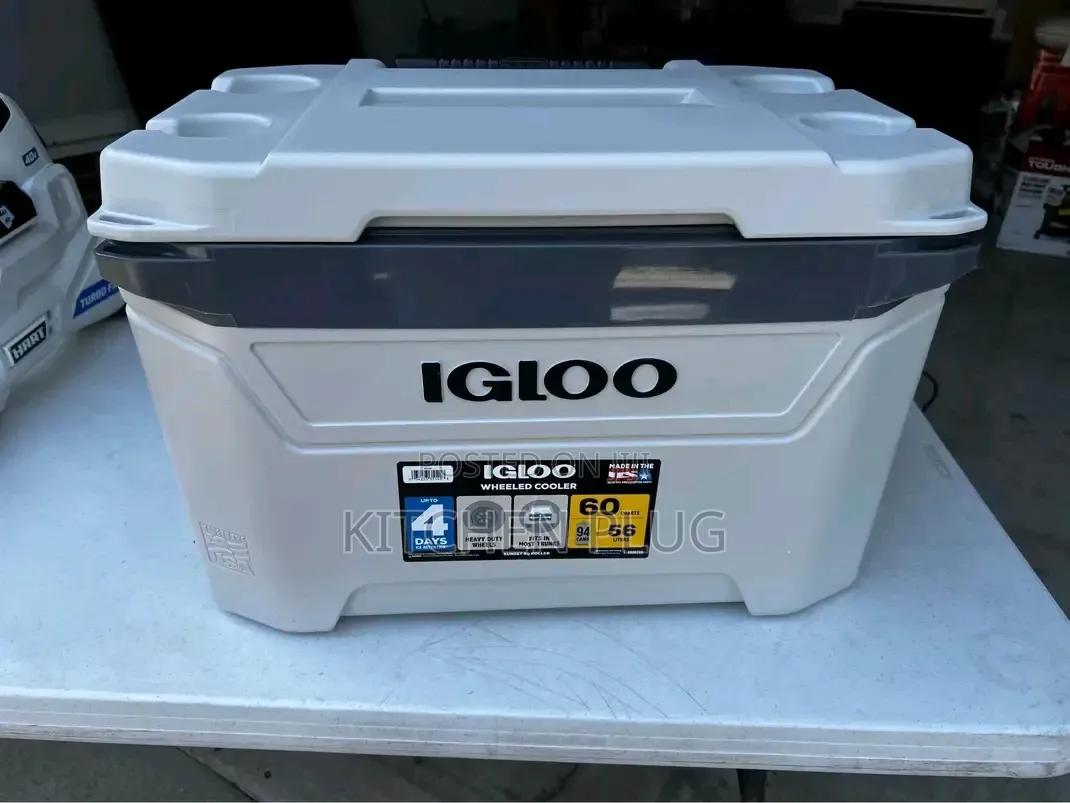 Igloo 60-quart Roller Cooler Designed For Keeping Drinks And Food.