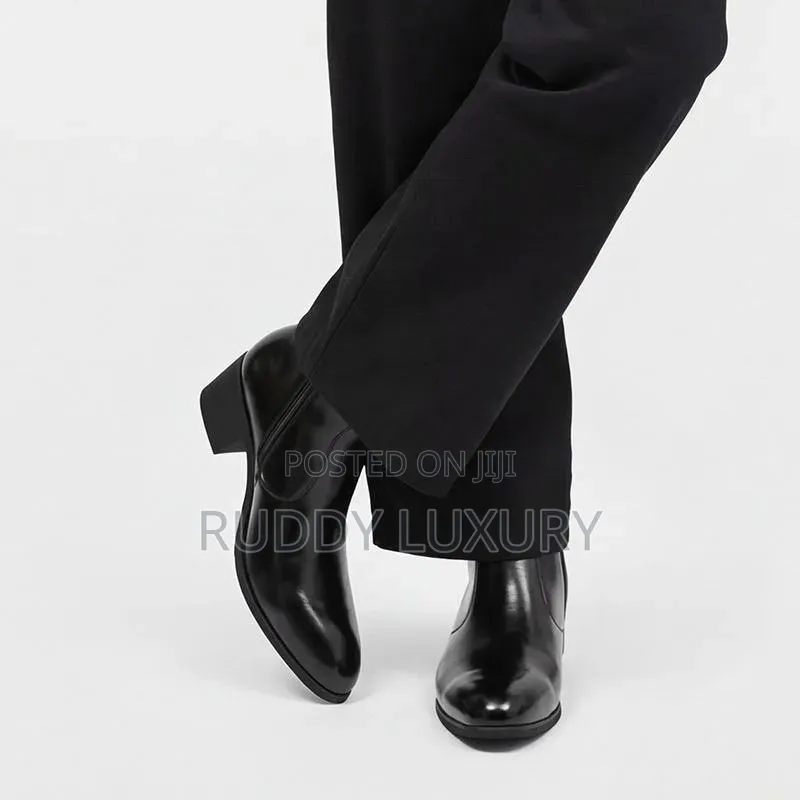 Leather Ankle Boots With Heel – Sleek Modern Dress Boots