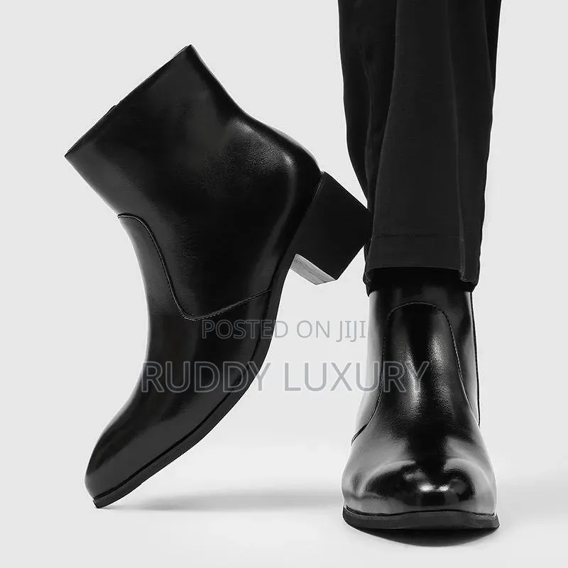 Leather Ankle Boots With Heel – Sleek Modern Dress Boots