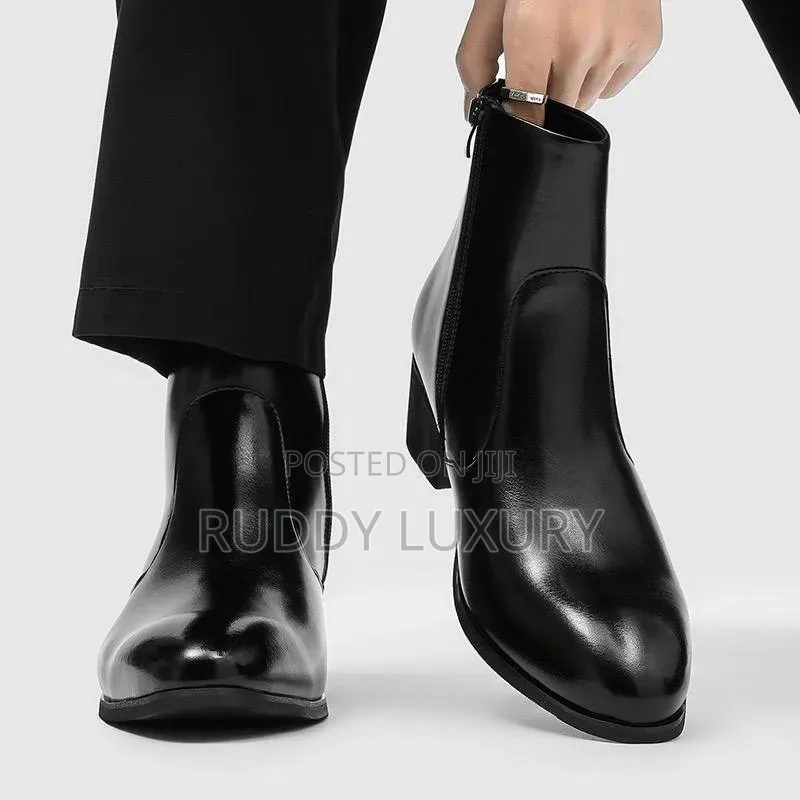 Leather Ankle Boots With Heel – Sleek Modern Dress Boots