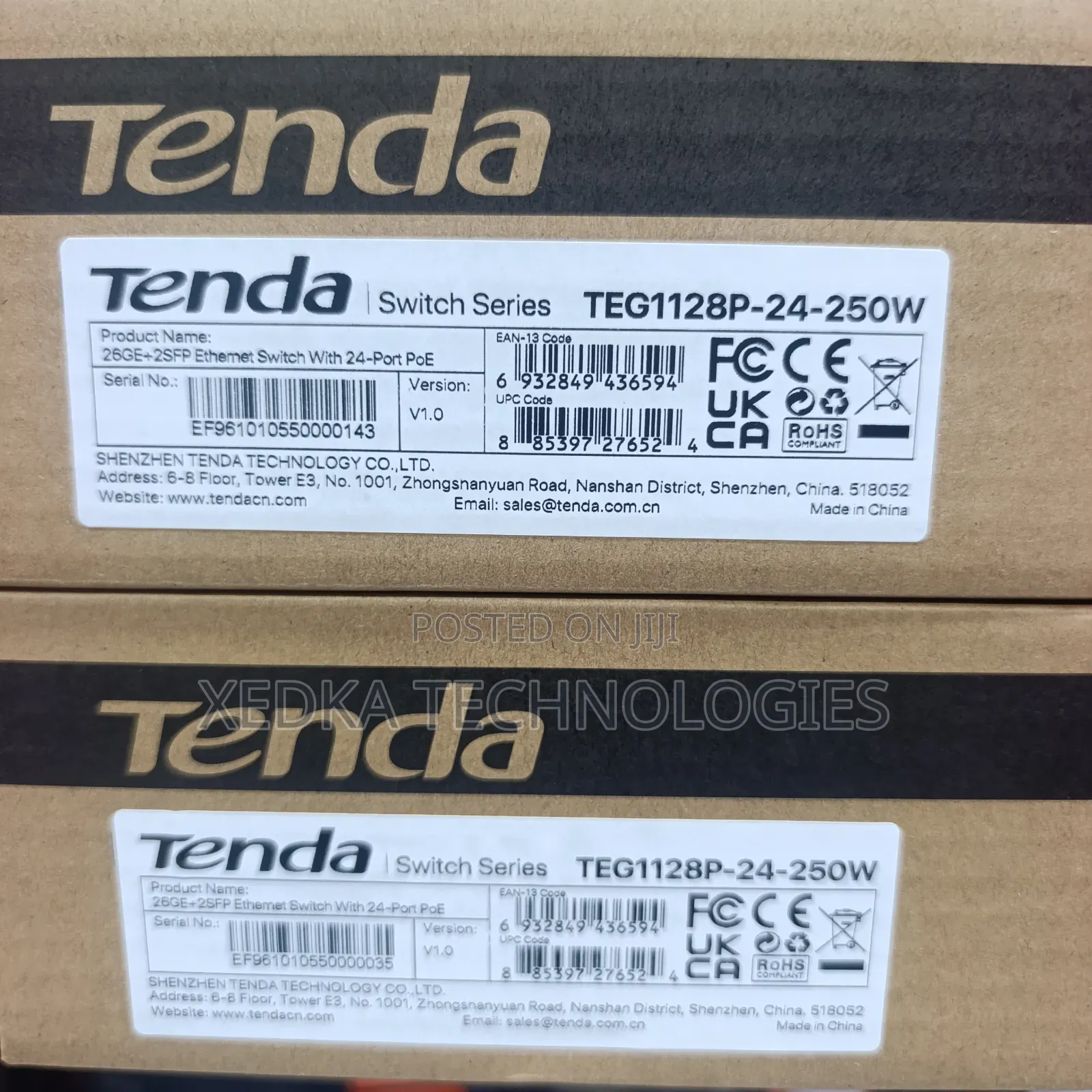 Tenda 24-Port Gigabit Poe + 2*Sfp/2*Uplink