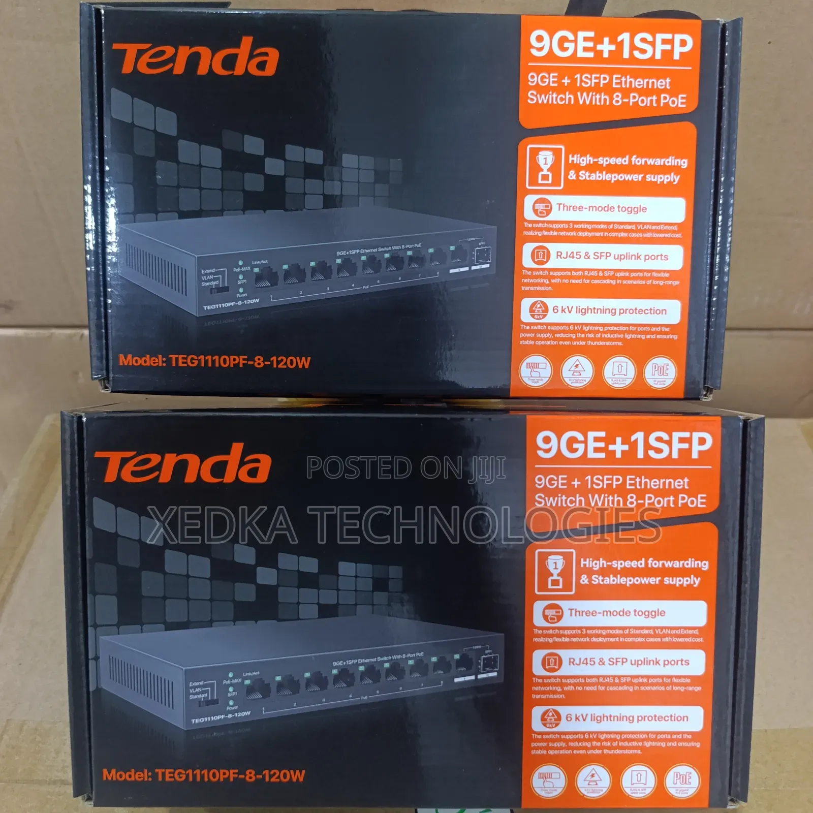 Tenda 8-Port Gigabit Poe +1*Sfp/1ge*Uplink