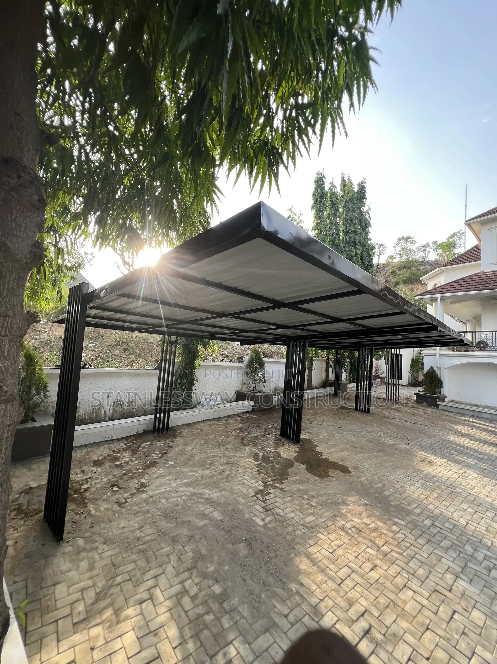 Carport Shed With Wind Breaker