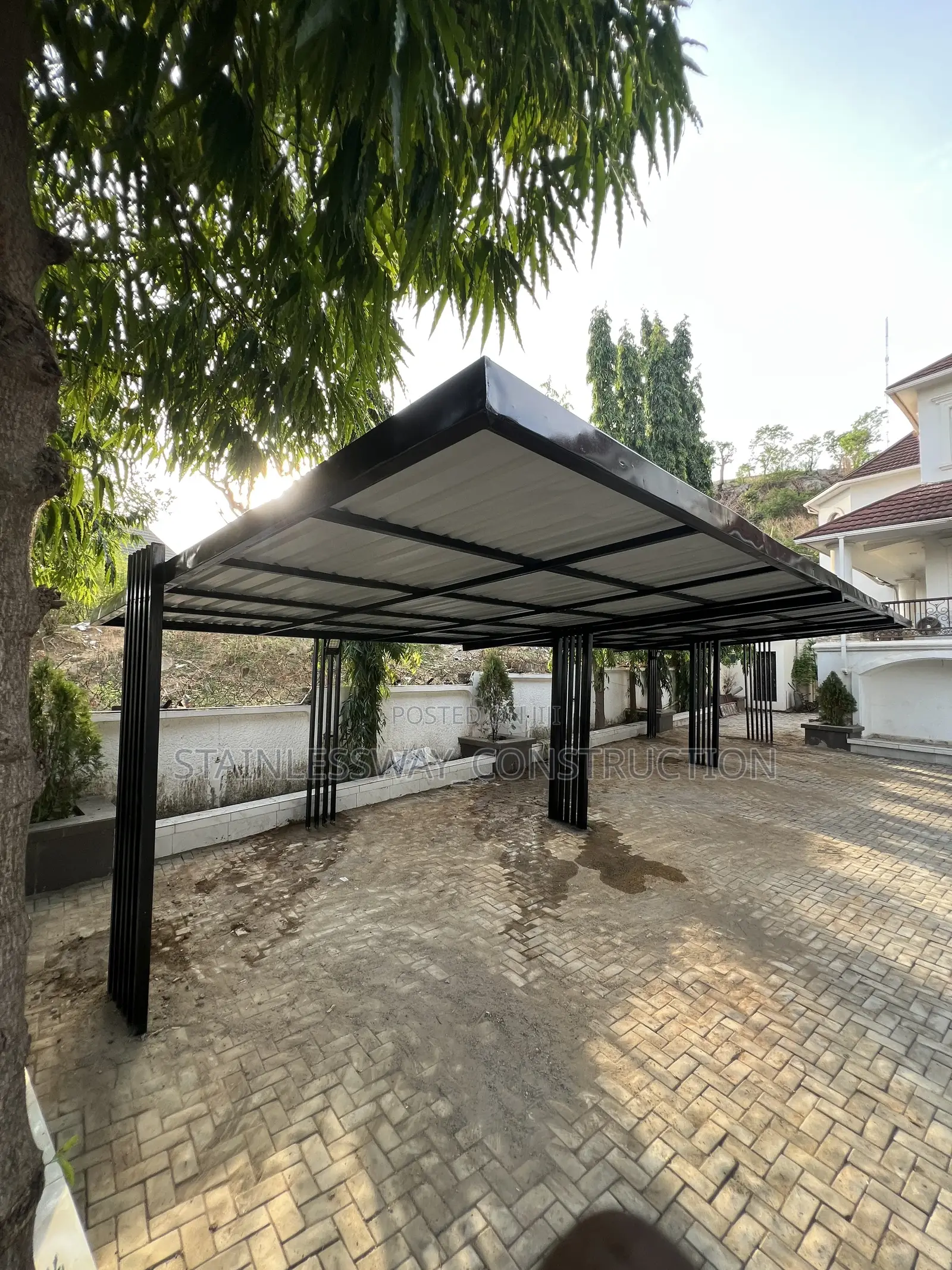 Carport Shed With Wind Breaker