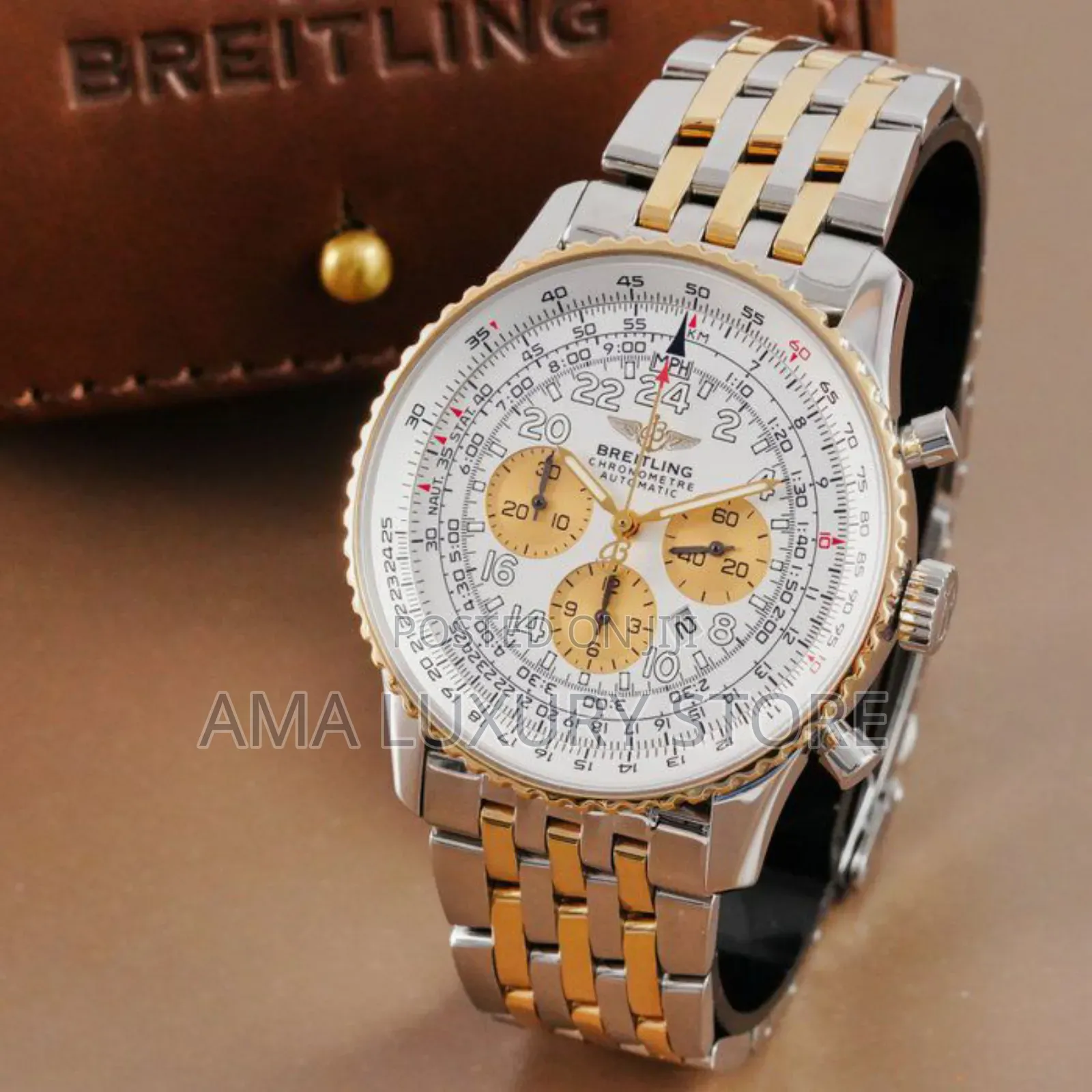Bretling Luxury Designer Men's Chain Strap Wristwatches