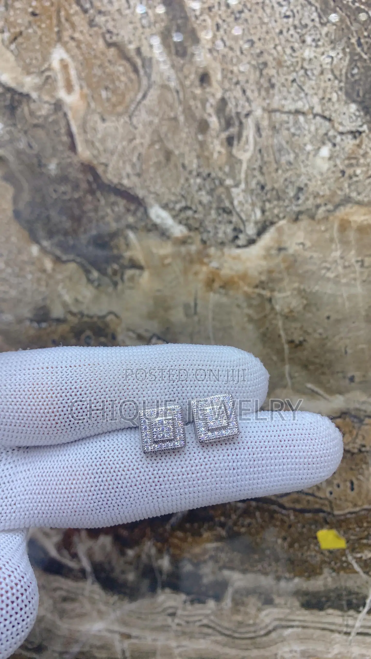 Zirconia Pin Earrings