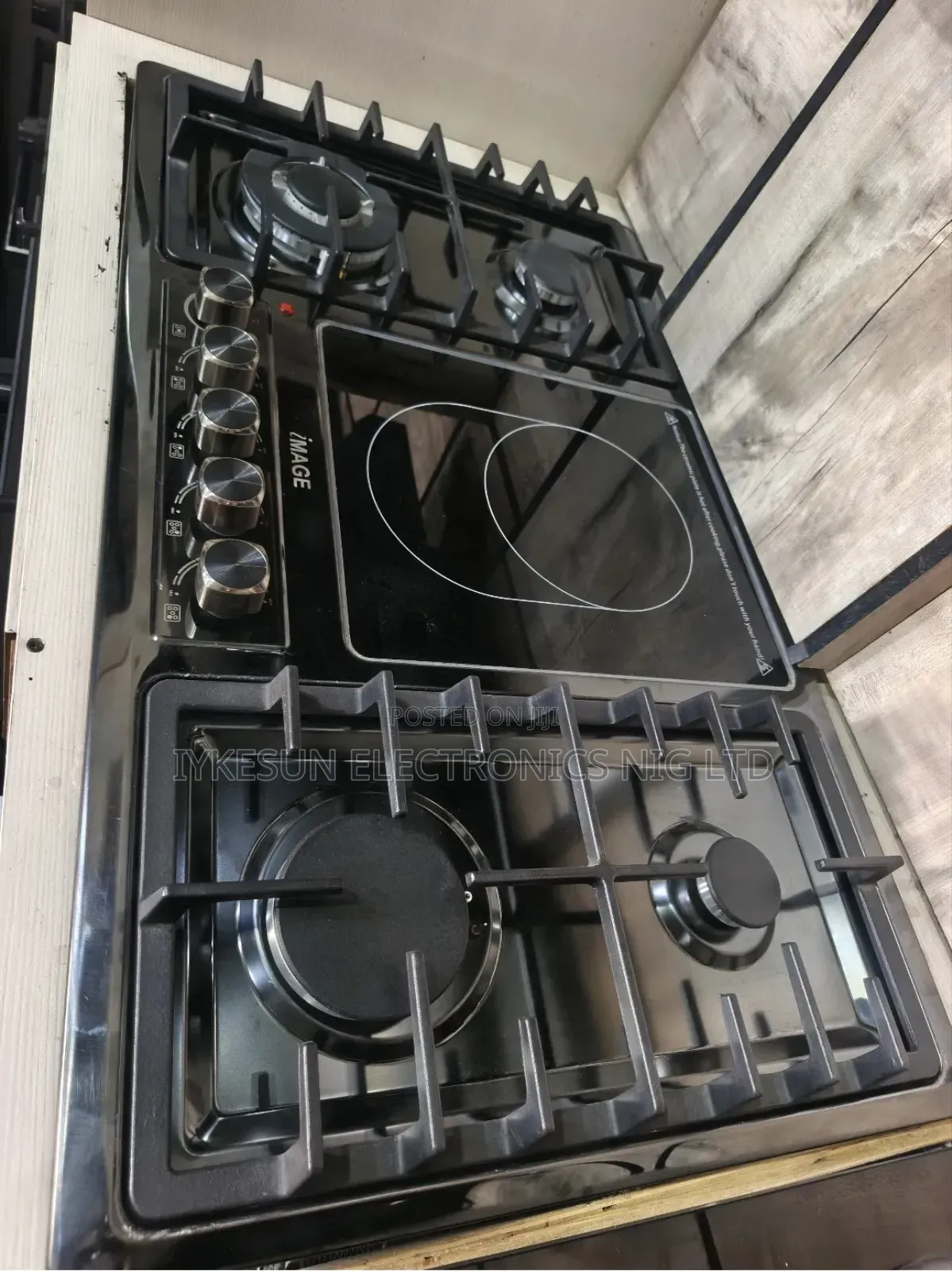 Original Image Inbuilt 4+1 Gas Electric Black Stainless Steel Cooker