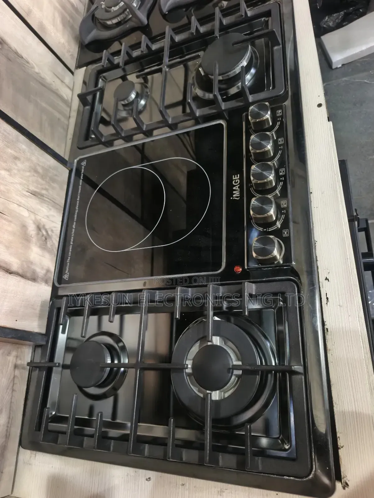 Original Image Inbuilt 4+1 Gas Electric Black Stainless Steel Cooker