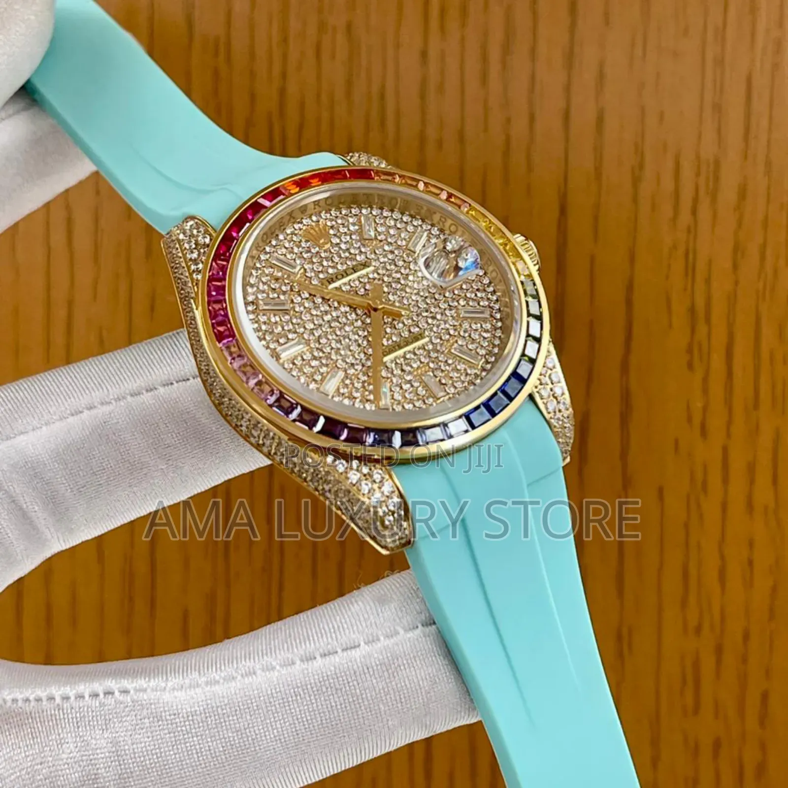 Rolex Luxury Date Just Men's Rubber Strap Automatic Wristwatches