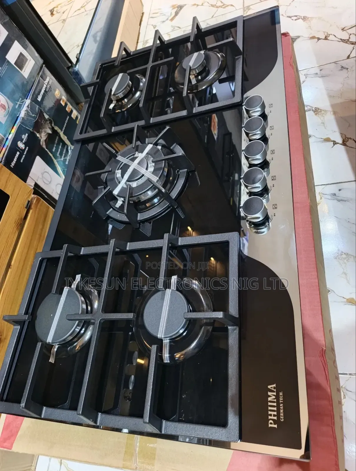 Original Phiima 2026 Latest Model Inbuilt Cabinet 5 Burners Gas Cooker