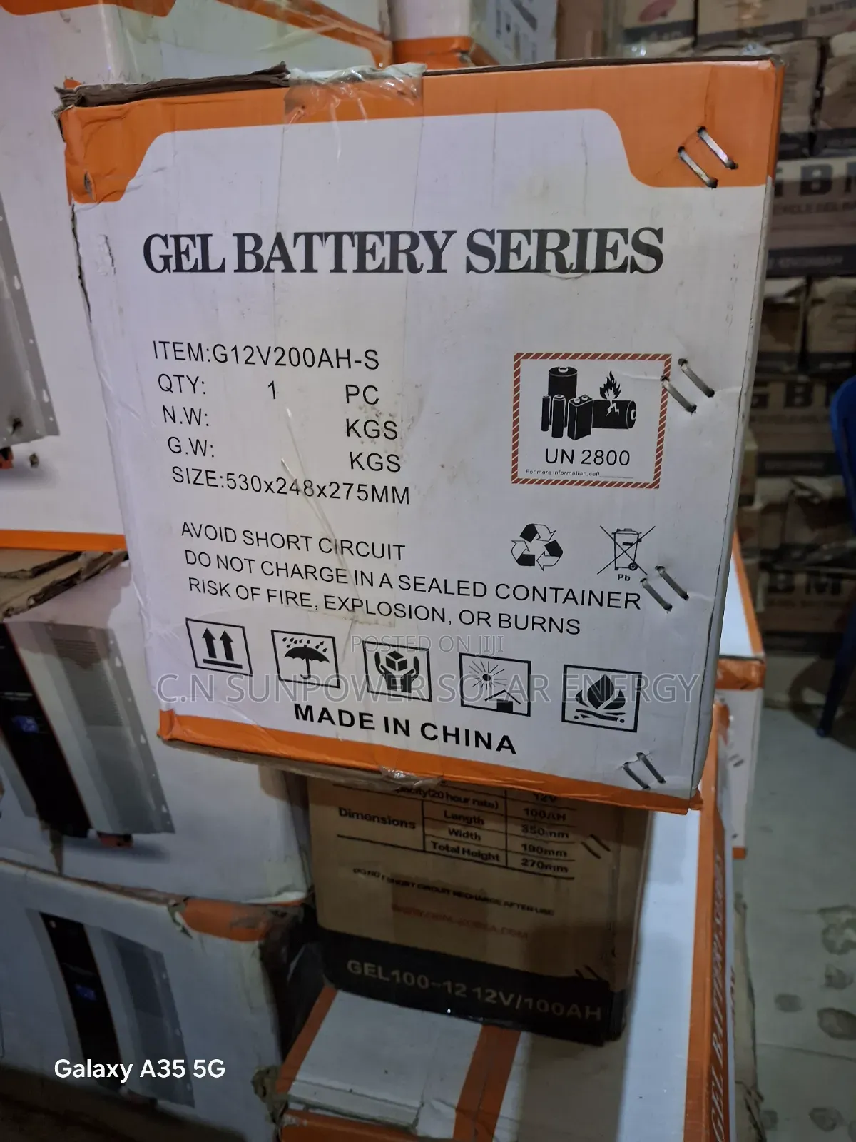 12v/200ahs Gel Felicity Battery