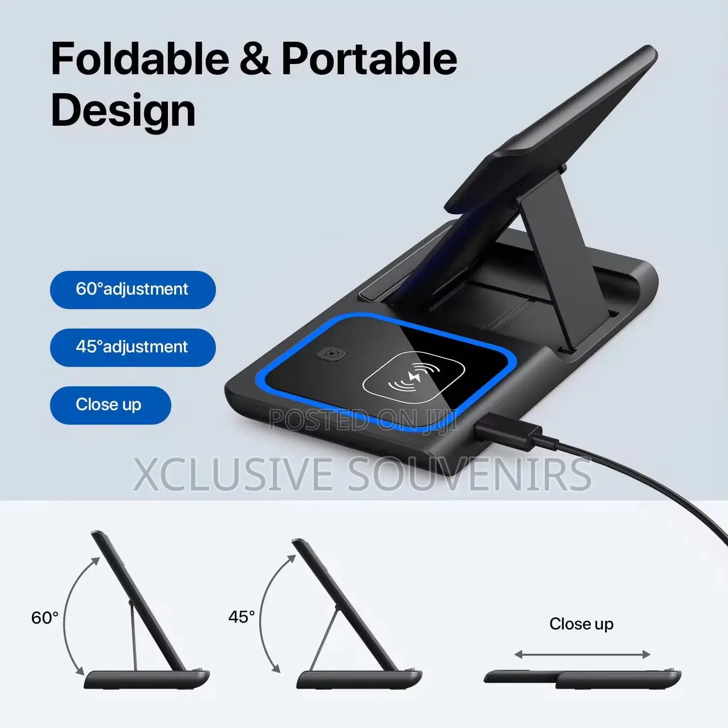 3-in-1 Wireless Charger Stand Compatible With Apple iPhone and Watch