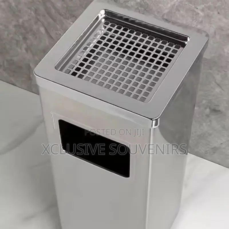 High Quality 30l Anti-Rust Stainles Steel Waste Container With Ashtray