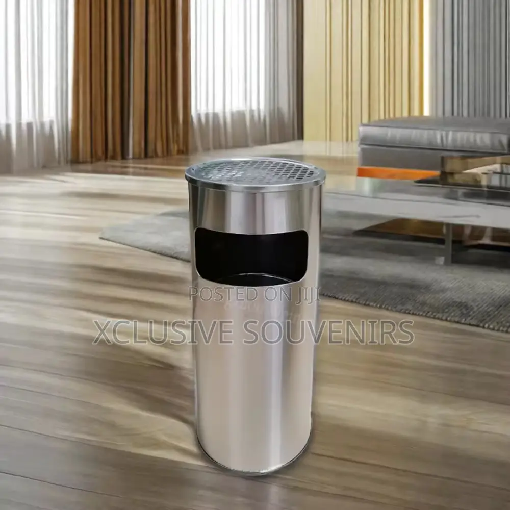 High Quality 30l Anti-Rust Stainles Steel Waste Container With Ashtray