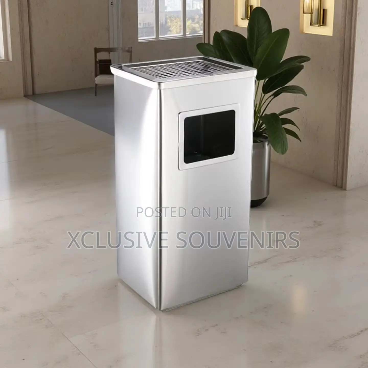 High Quality 30l Anti-Rust Stainles Steel Waste Container With Ashtray