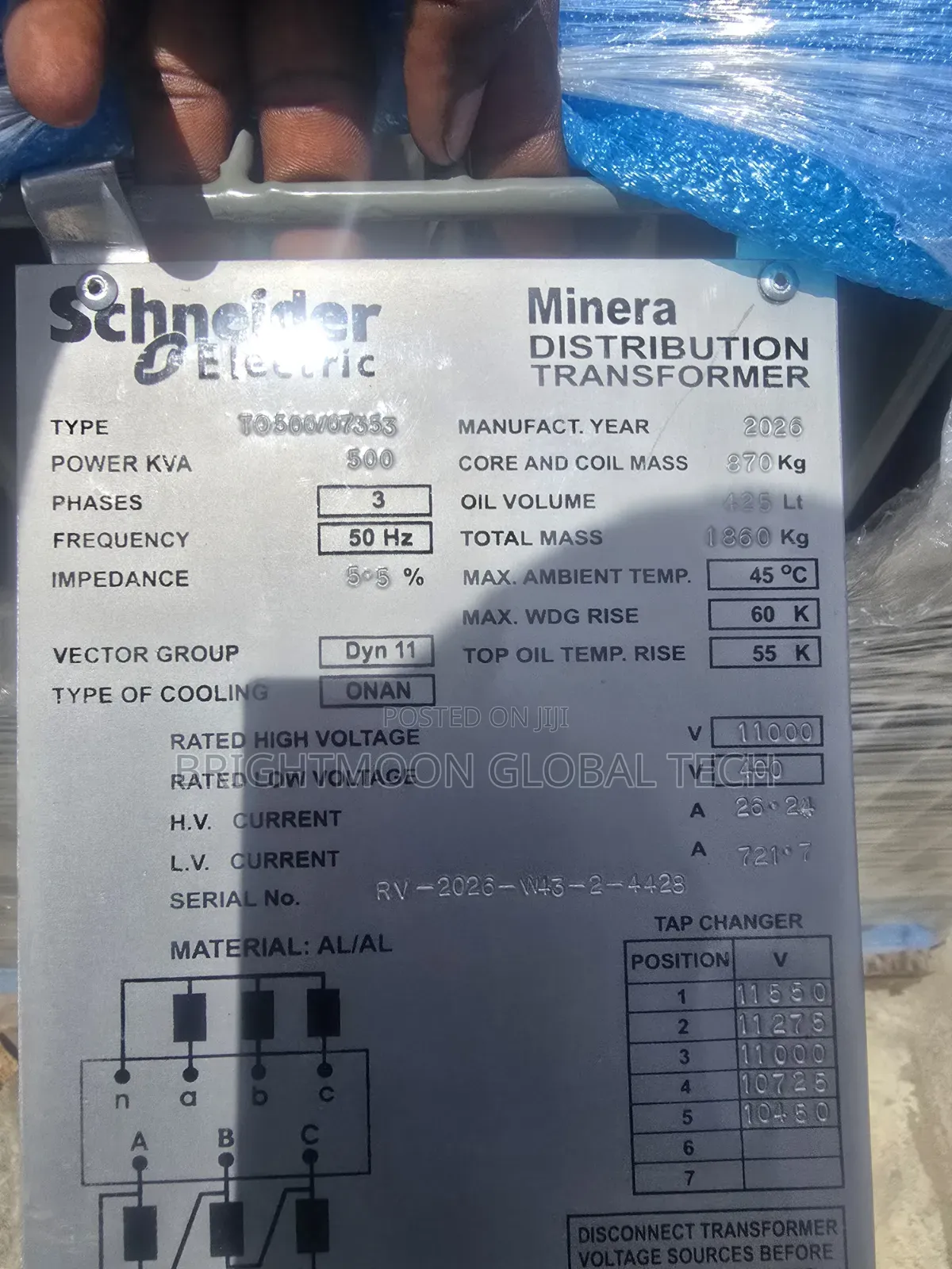 500kva 11kv Schneider Transformer , Brand New ,Pure Copper