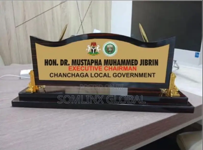 Office Desk Plaque, With Printing
