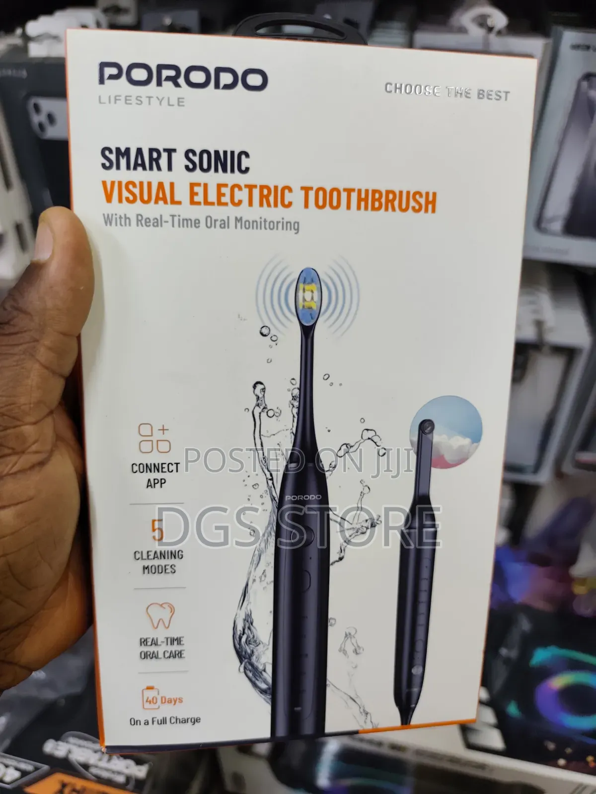 Porodo Smart Sonic Visual Electric Toothbrush With Realtime Monitoring