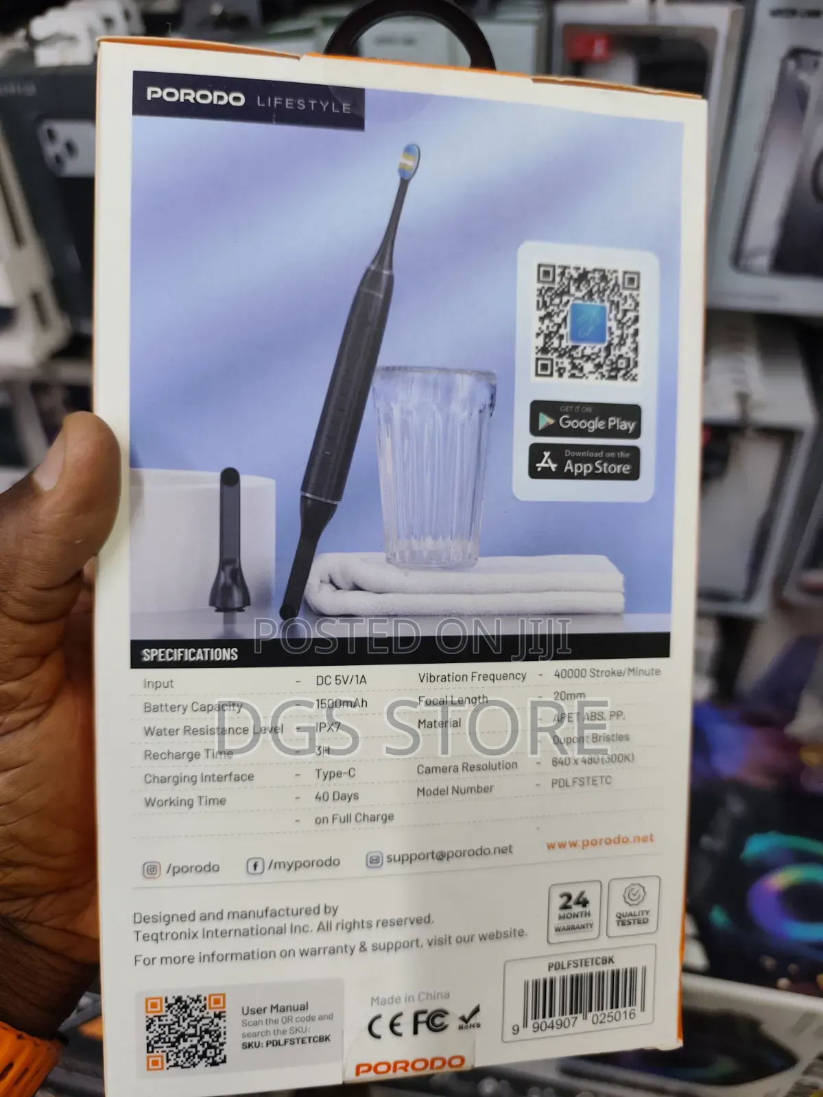 Porodo Smart Sonic Visual Electric Toothbrush With Realtime Monitoring