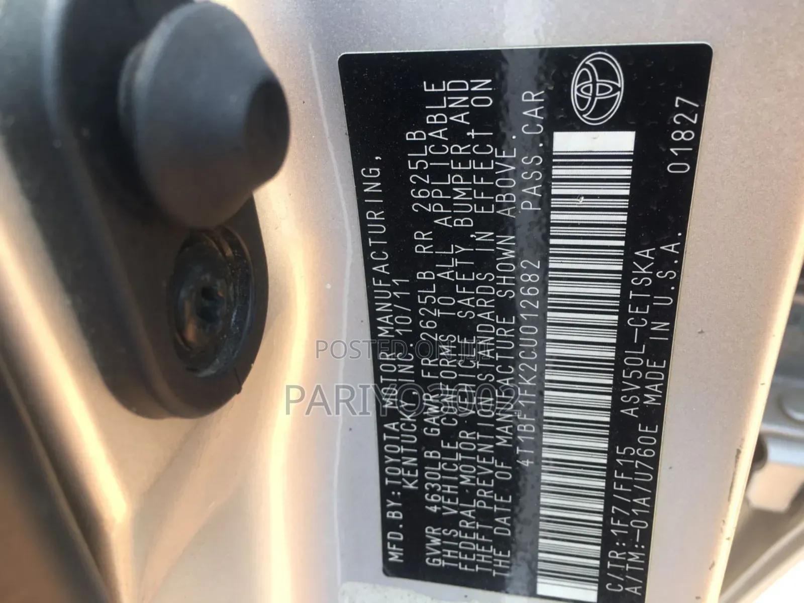 Toyota Camry SE 4dr Sedan (2.5L 4cyl 6A) 2012 Silver