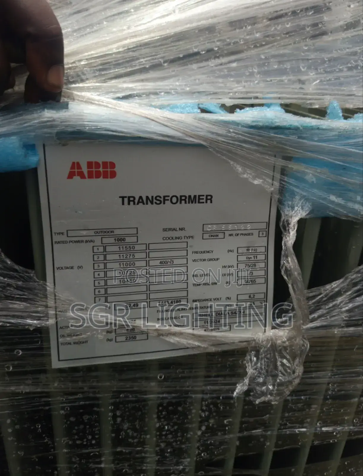 Abb 1000kva 11kv/415√3v Transformer
