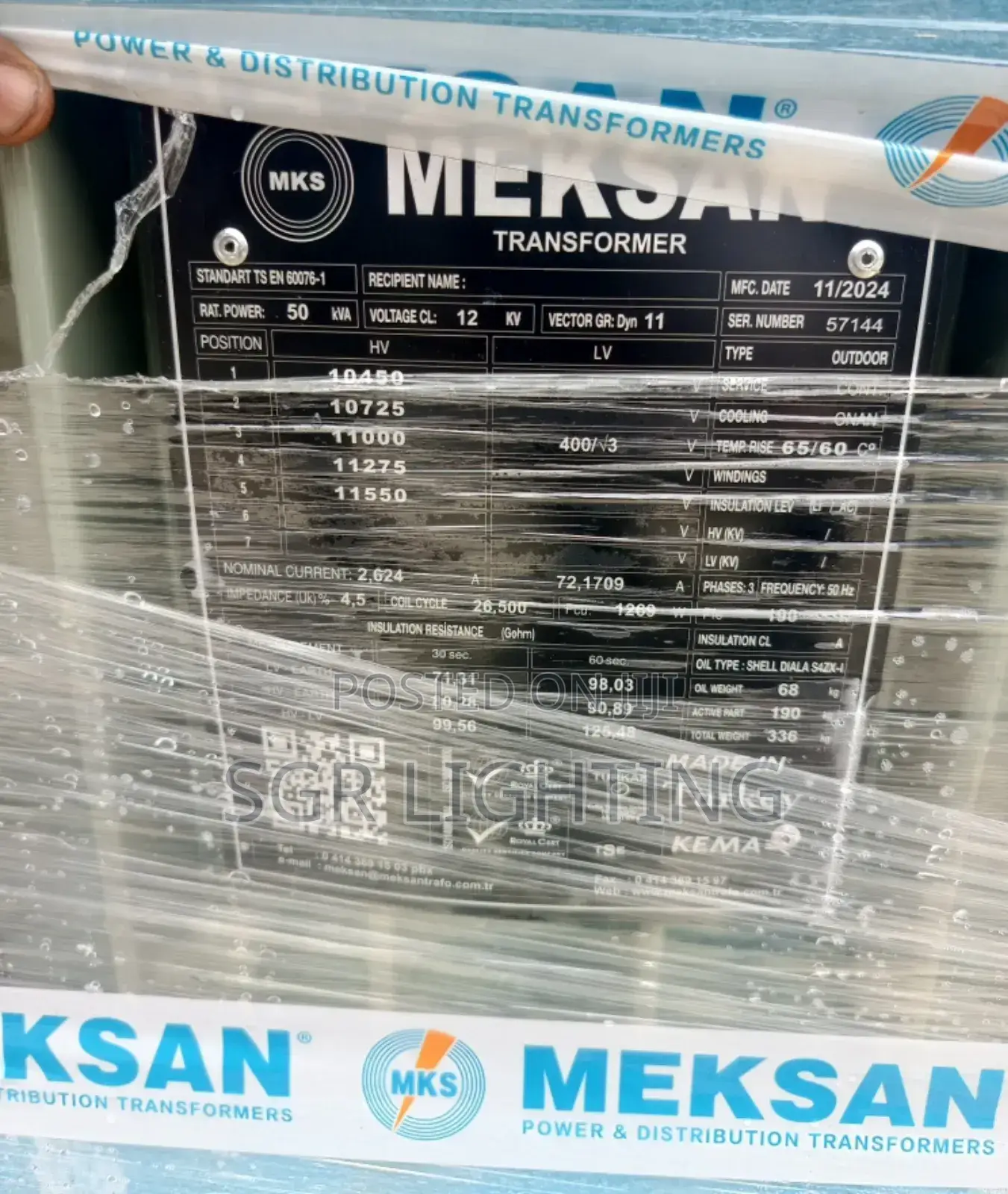 Meksan 50kva 11kv/400v