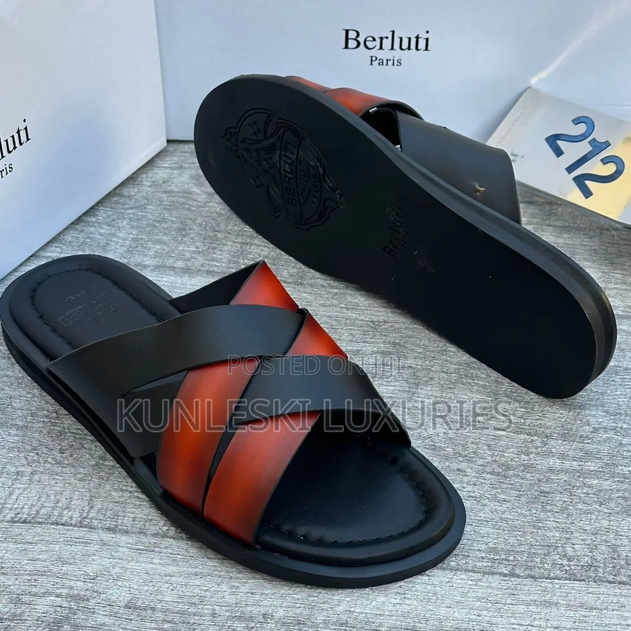 Original Berluti Italian Men’S Slippers in 2 Colors