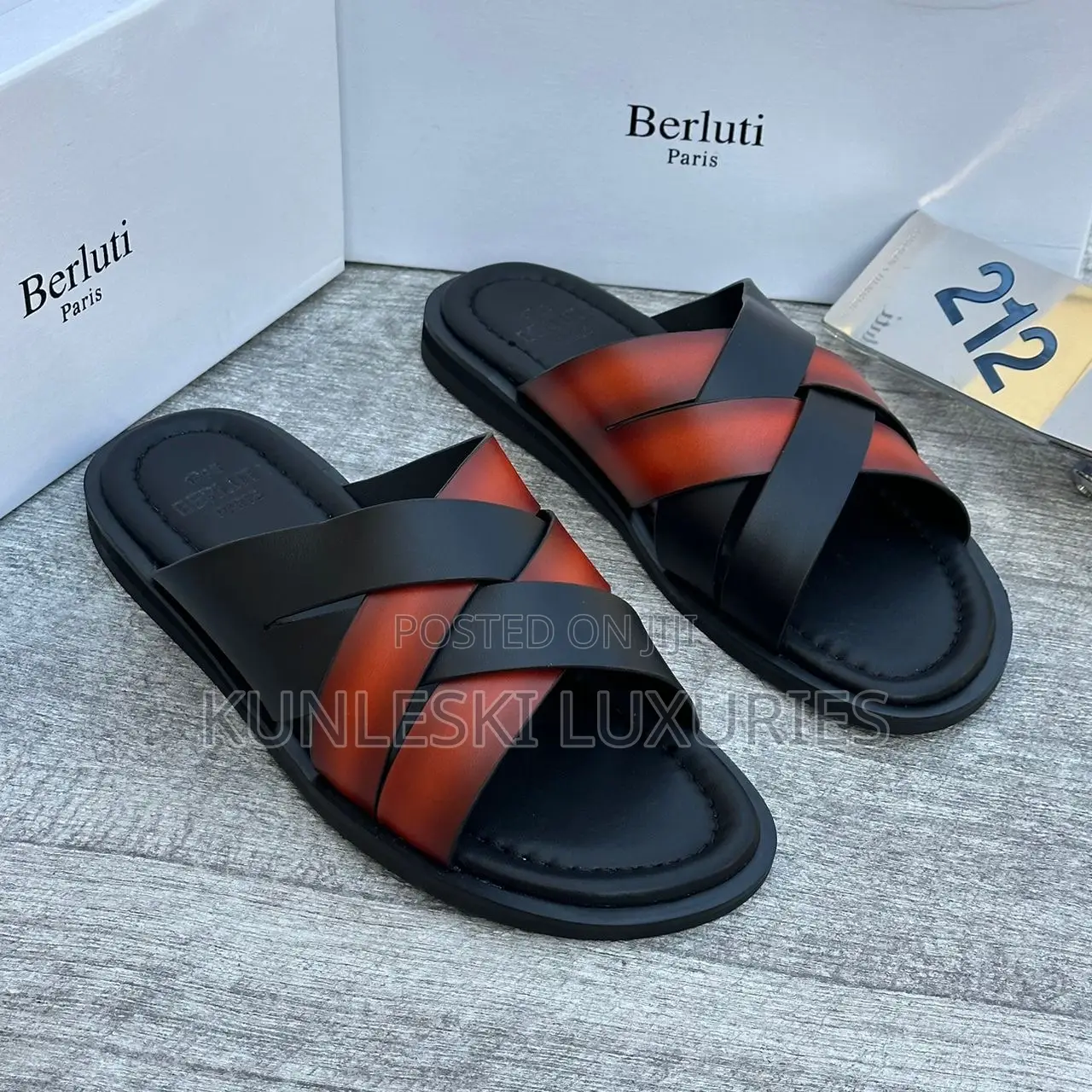Original Berluti Italian Men’S Slippers in 2 Colors