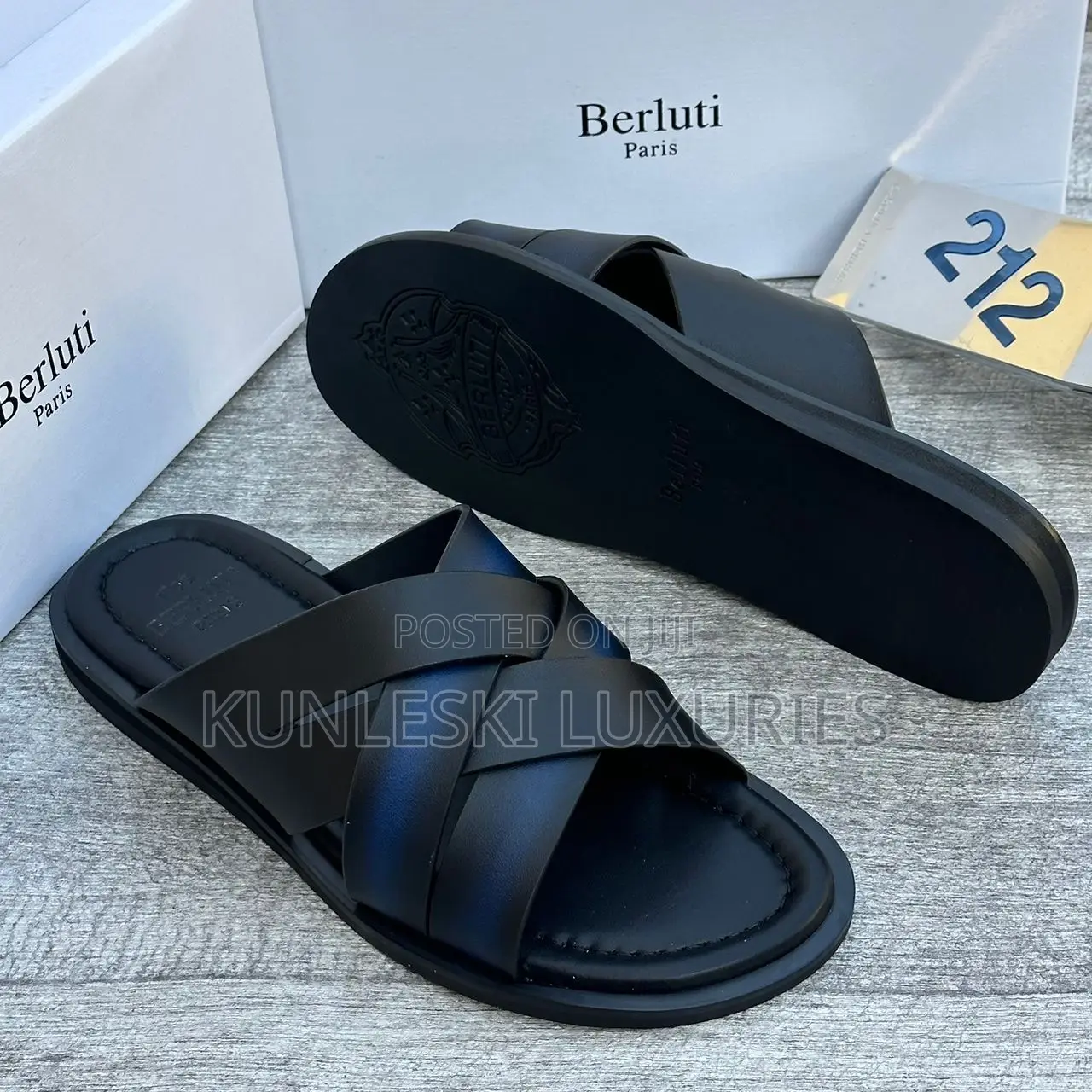 Original Berluti Italian Men’S Slippers in 2 Colors