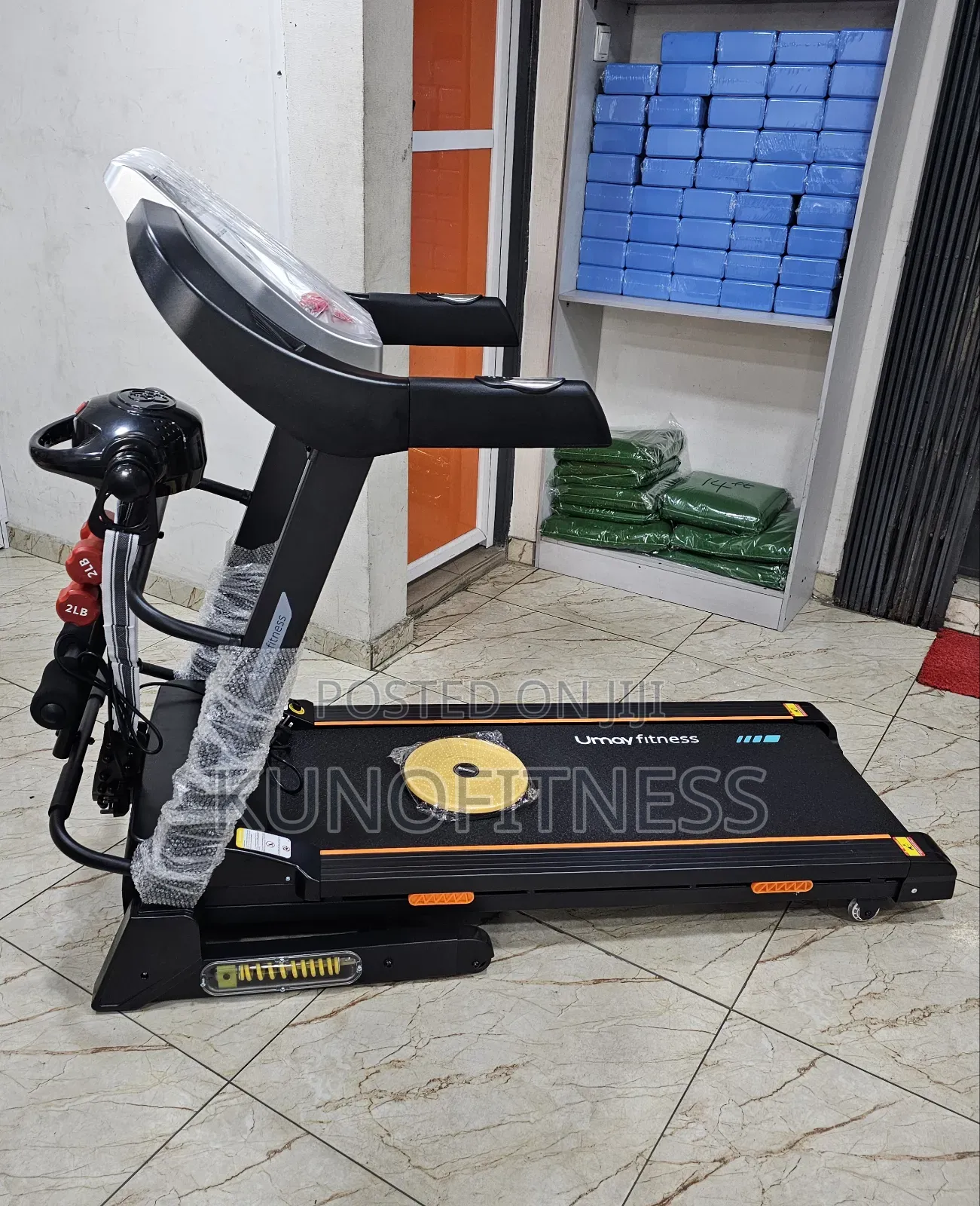 Umay Treadmill 2hp Auto Incline Massager Dumbbells Lagos