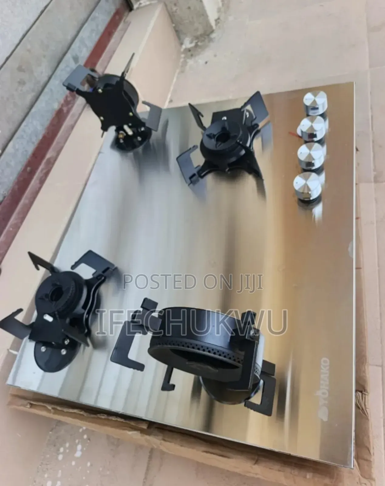 Original Yohako Made in Turkey Built-in Flips Up 4 Burners Gas Cooker