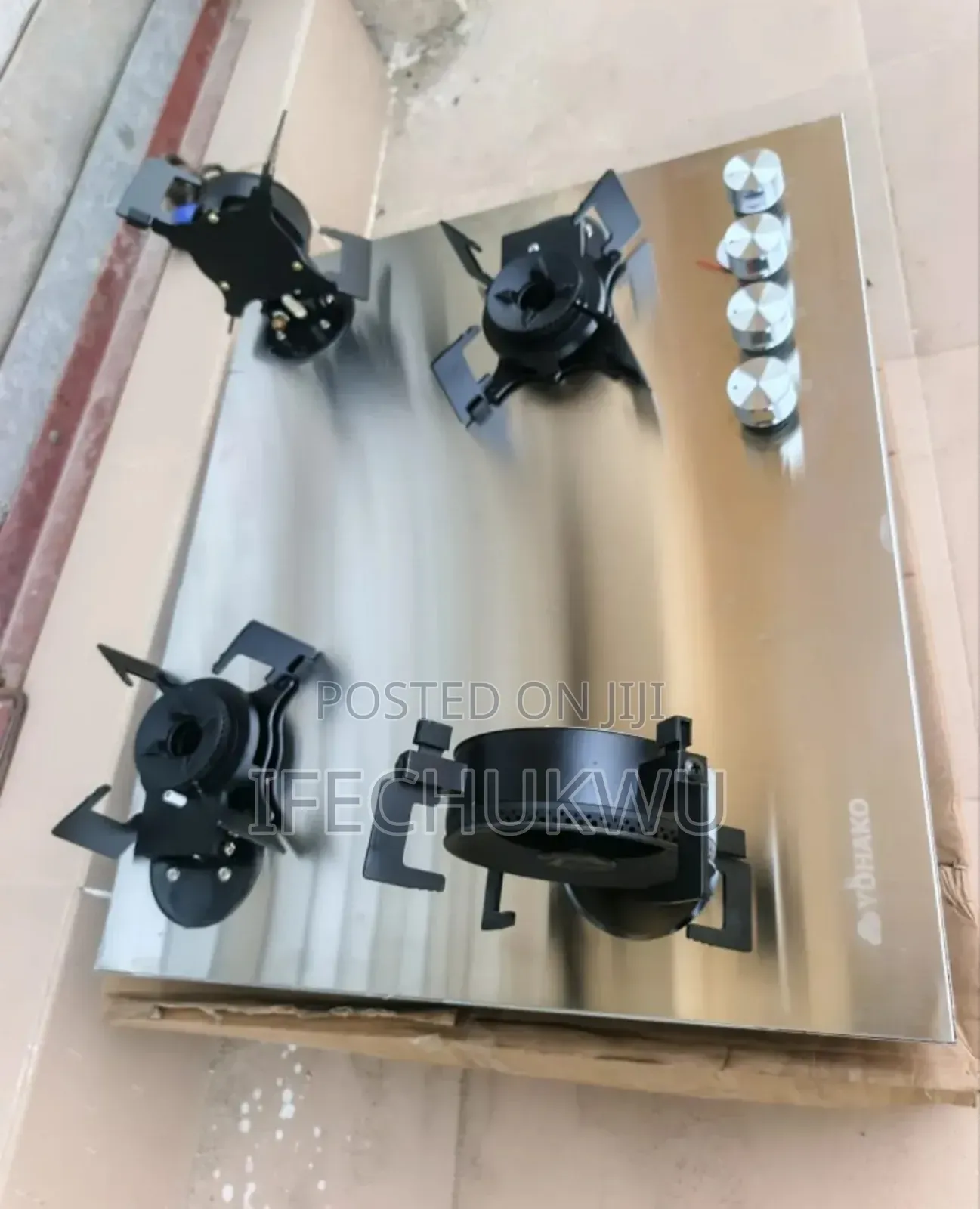 Original Yohako Made in Turkey Built-in Flips Up 4 Burners Gas Cooker