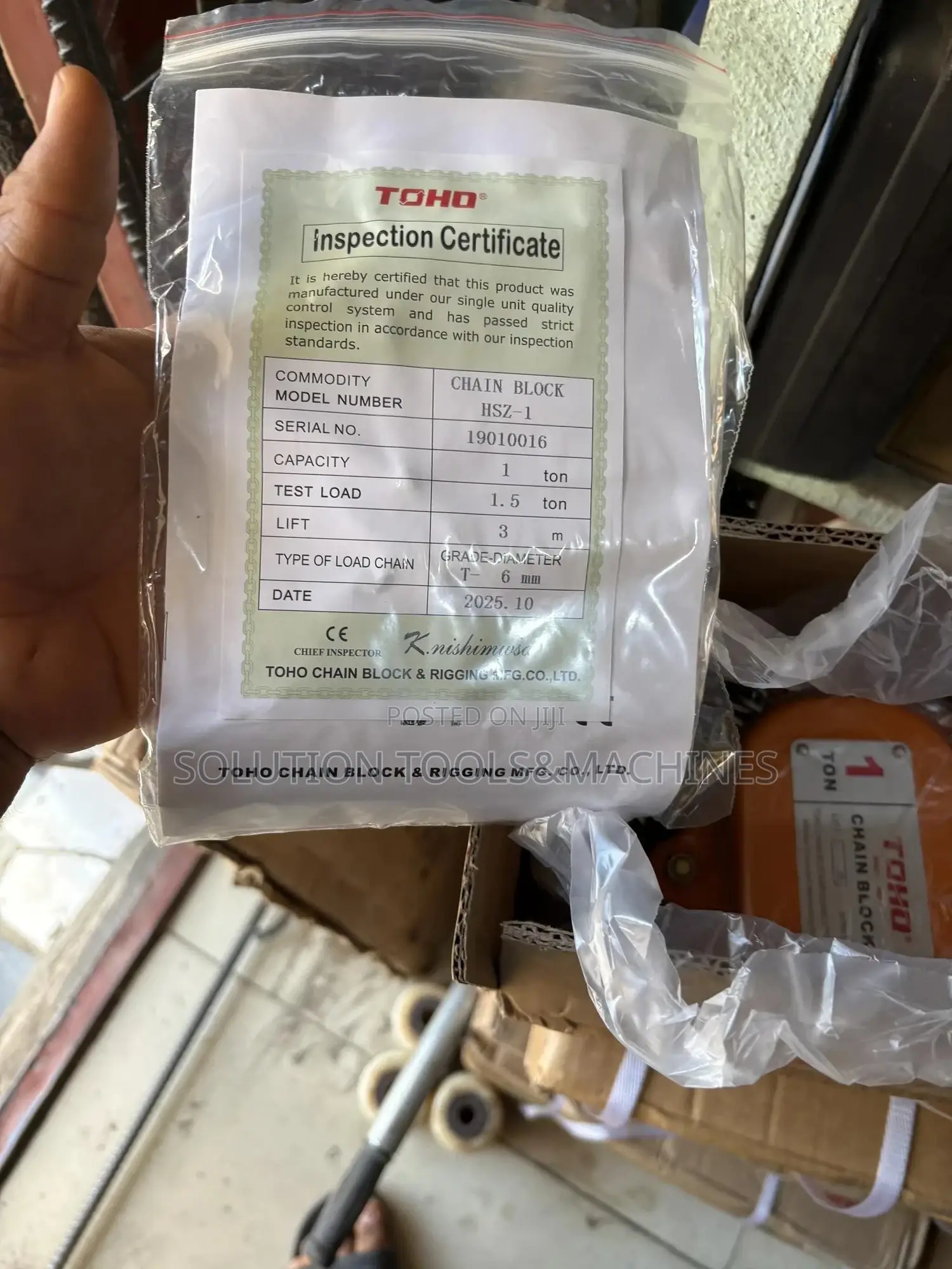 1000kg Chain Block 1ton