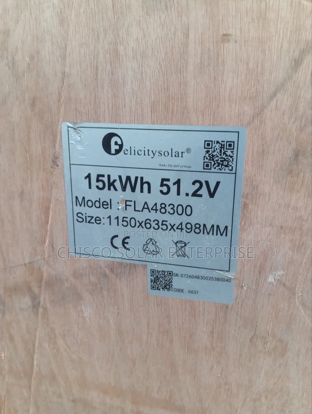 15kwh 48v Felicity Lithium Battery ( Flat)