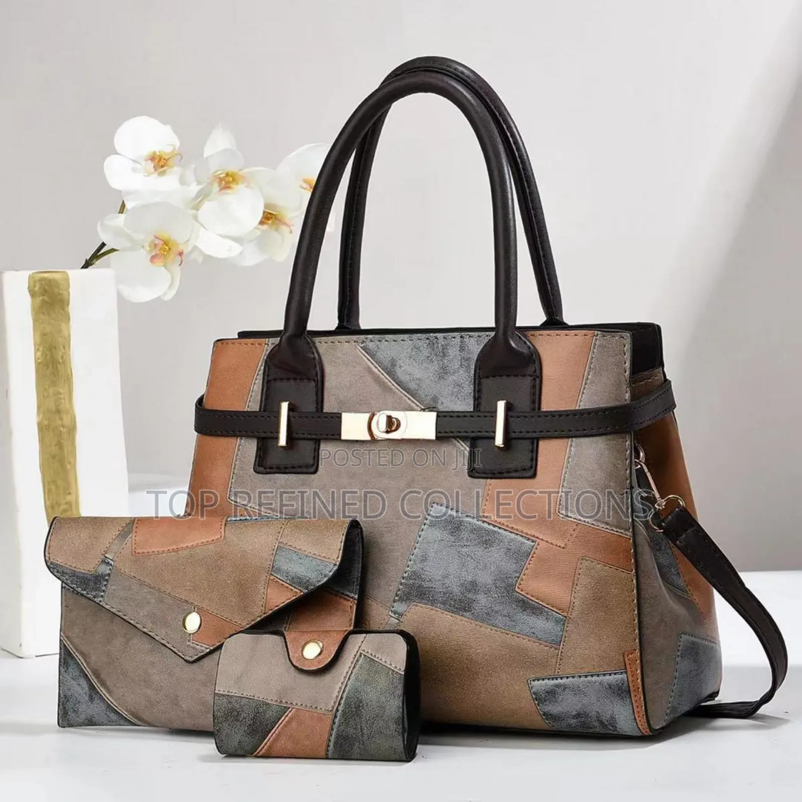 Quality Leather Stock 3in1 Handbag