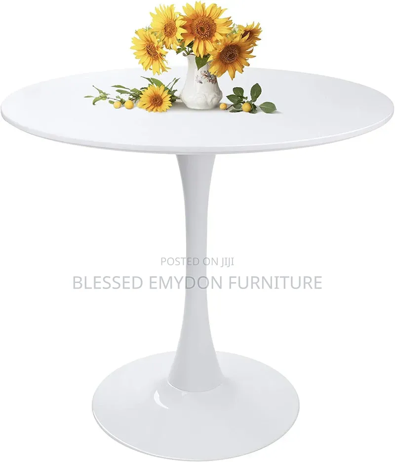 Tulip 4 Seater Round Dining Table and Chair Set