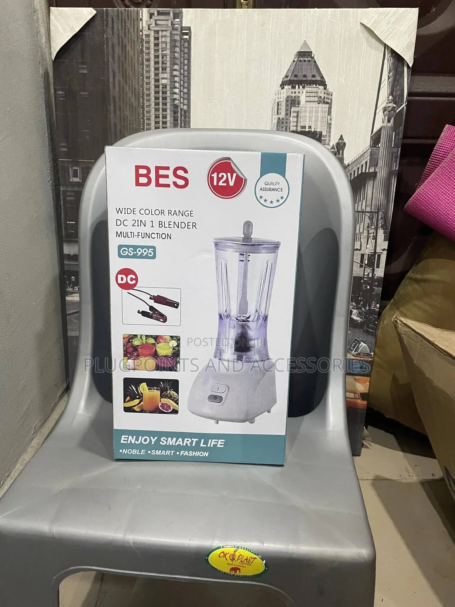 Bes 2cups Dc Recharge Blender+ 12v Battery + Free Delivery