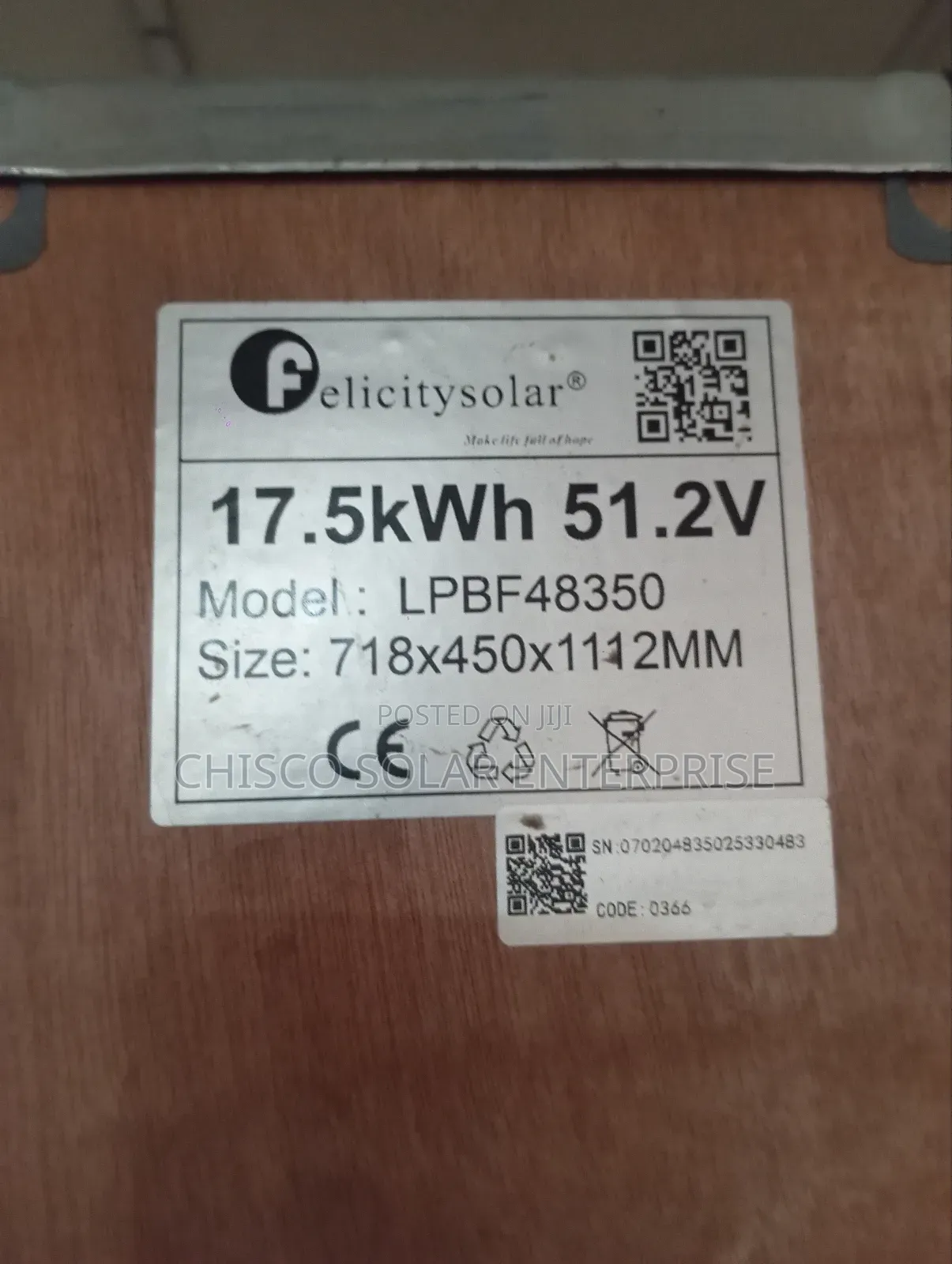 17.5kwh 48v Felicity Lithium Battery