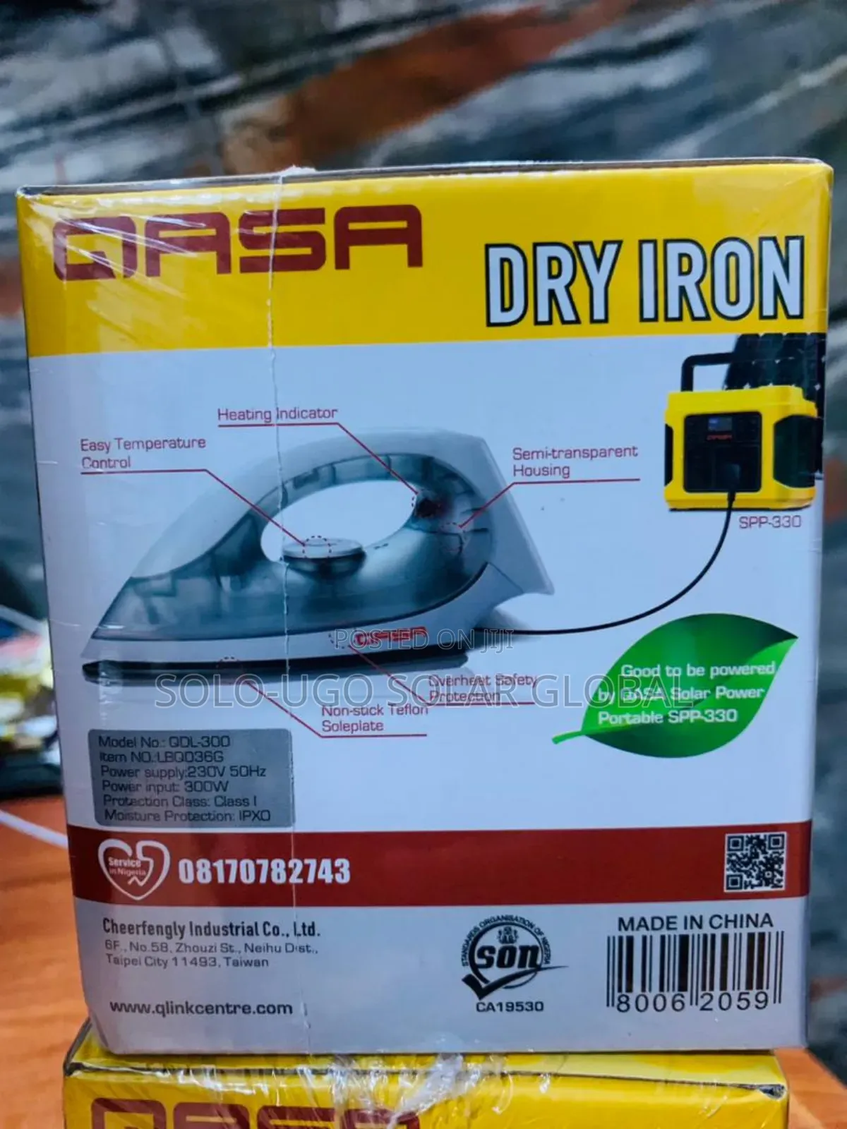 Ac/Dc Qasa 300watts Dry Iron