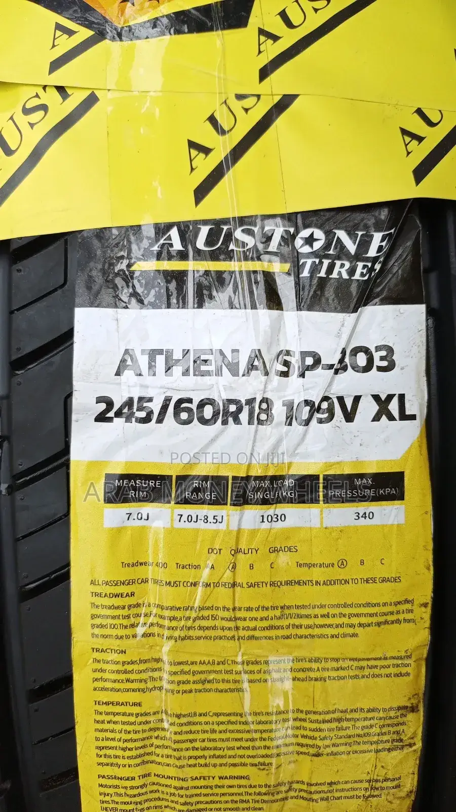 Quality Standard Brand New Tyres
