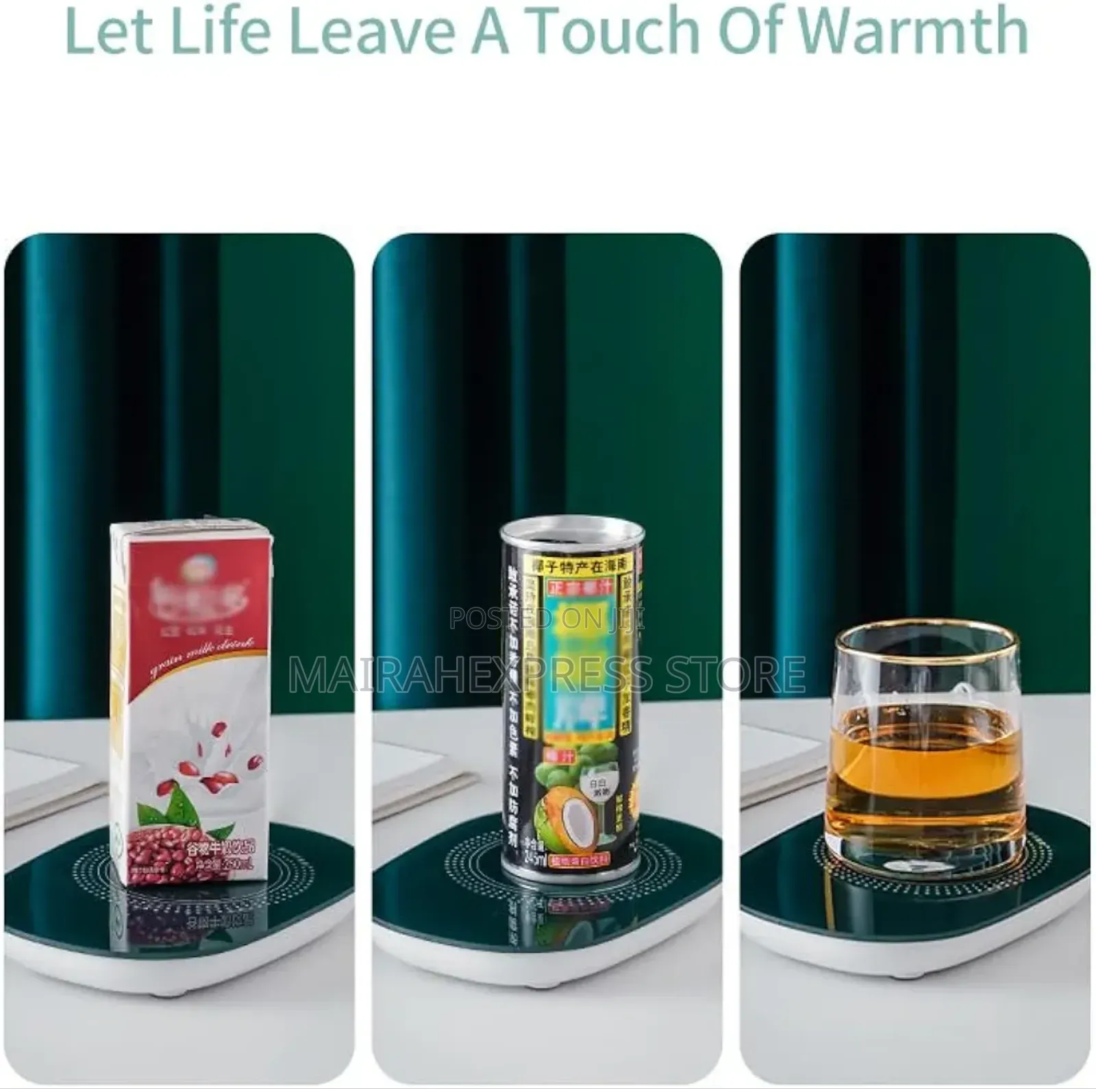 Portable Warmer Cup With Heat Pad For Travel, Office Desks, And Home