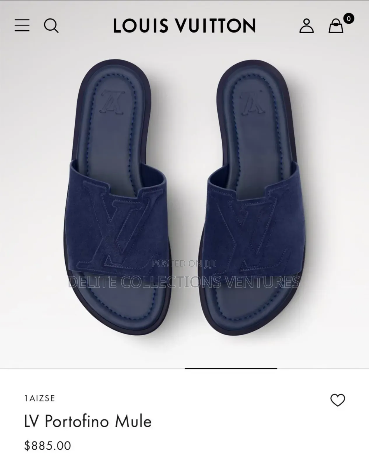 Luxury Update  
Louis Vuitton Portofino Mule in Suede.